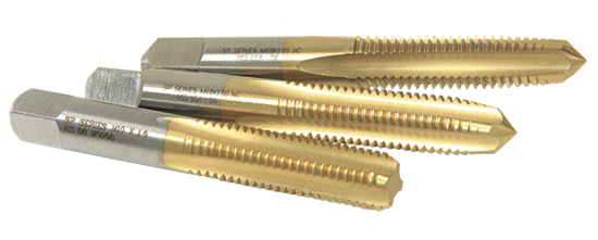 Metric TiN Taps Straight Flute Hand Set Type 35-UBN Metric TiN Taps Straight Flute Hand Set